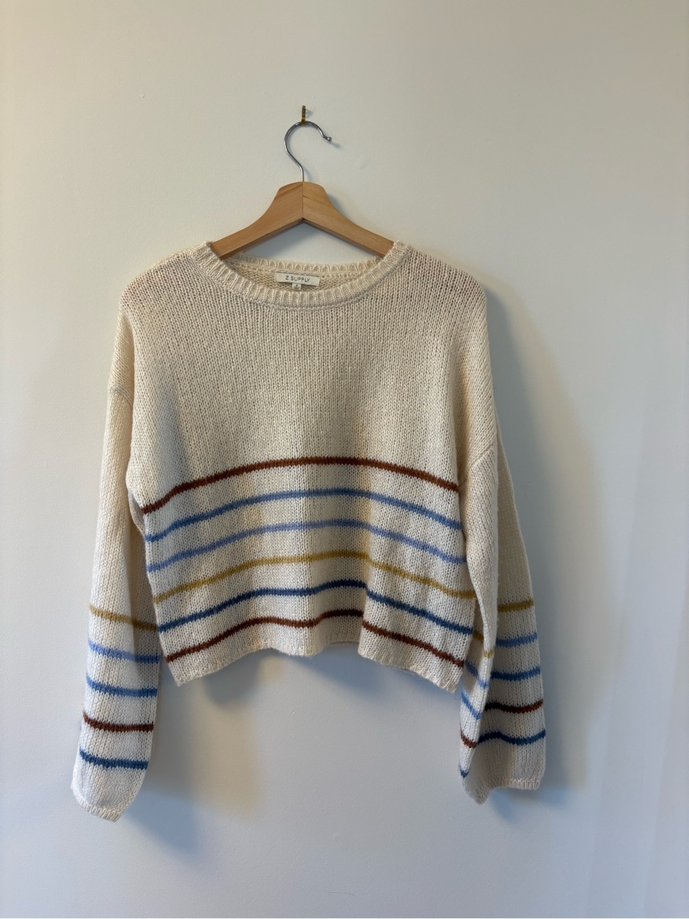 Z Supply Balloon Sleeve Striped Sweater